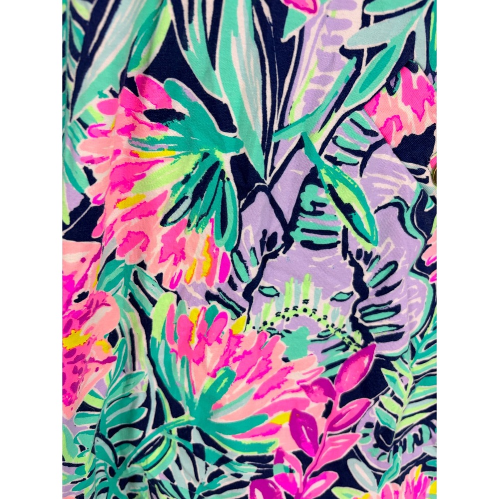 Lilly Pulitzer Madison Skort Womens M Purple Pink Floral Tropical Knit - Picture 8 of 10
